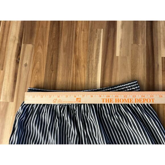 Commense Pants Gray White Stripe Large High Rise Wide Leg Pockets NWT - Picture 9 of 10